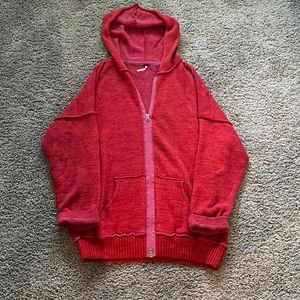 Free people zip up hoodie